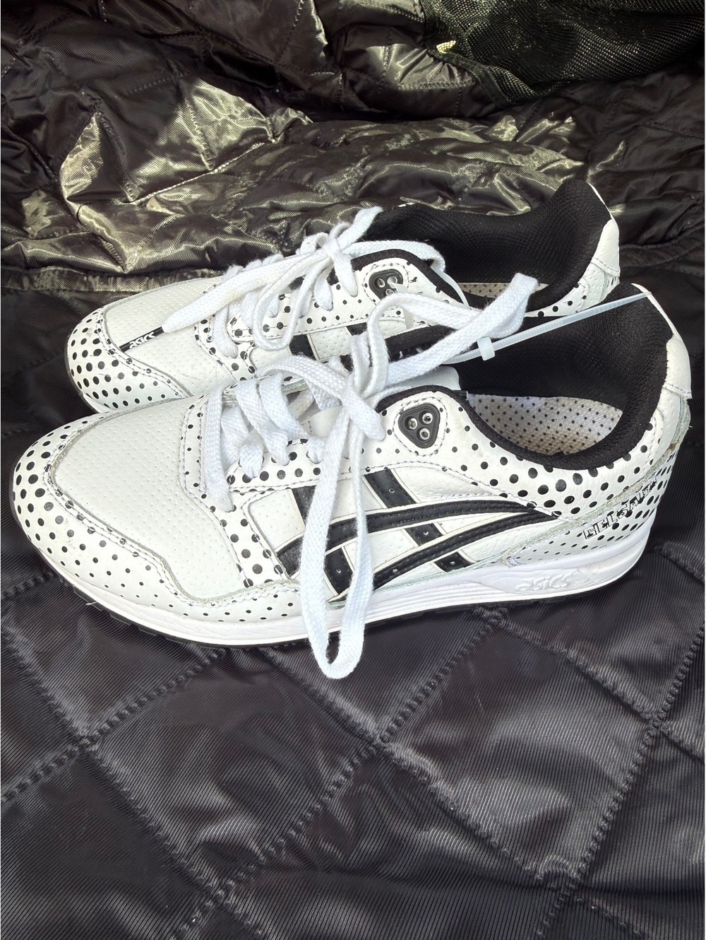Asics Tiger White and Black Gel Saga Sneakers